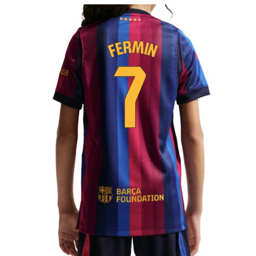 2026-2027 Barcelona Home Shirt (Kids) (Fermin 7)