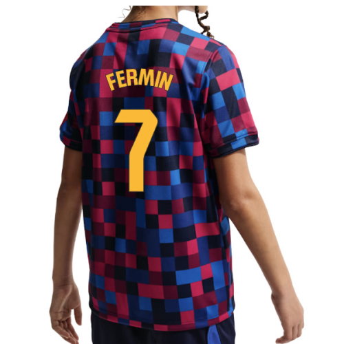 2026-2027 Barcelona Pre Match Shirt (Kids) (Fermin 7)