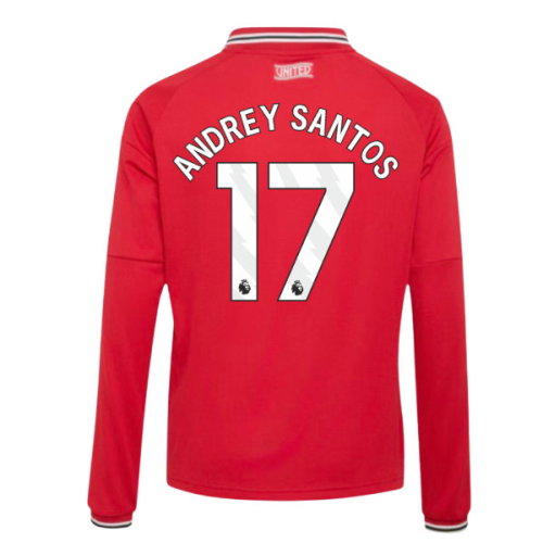 2026-2027 Man Utd Long Sleeve Home Shirt (Kids) (Andrey Santos 17) 2026-2027 Man Utd Long Sleeve Home Shirt (Kids) (Andrey Santos 17)