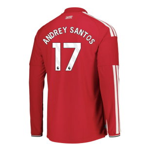 2026-2027 Man Utd Authentic Long Sleeve Home Shirt (Andrey Santos 17)