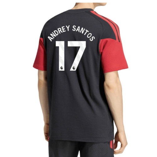 2026-2027 Man Utd Tiro Training Tee (Black) (Andrey Santos 17)