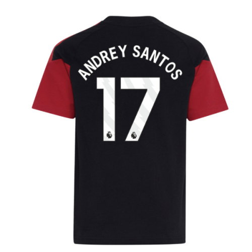 2026-2027 Man Utd Tiro Training Tee (Black) - Kids (Andrey Santos 17) 2026-2027 Man Utd Tiro Training Tee (Black) - Kids (Andrey Santos 17)