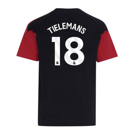 2026-2027 Man Utd Tiro Training Tee (Black) - Kids (Tielemans 18)