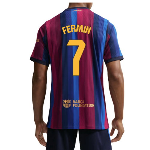2026-2027 Barcelona Authentic Aero-Fit Match Home Shirt (Fermin 7)