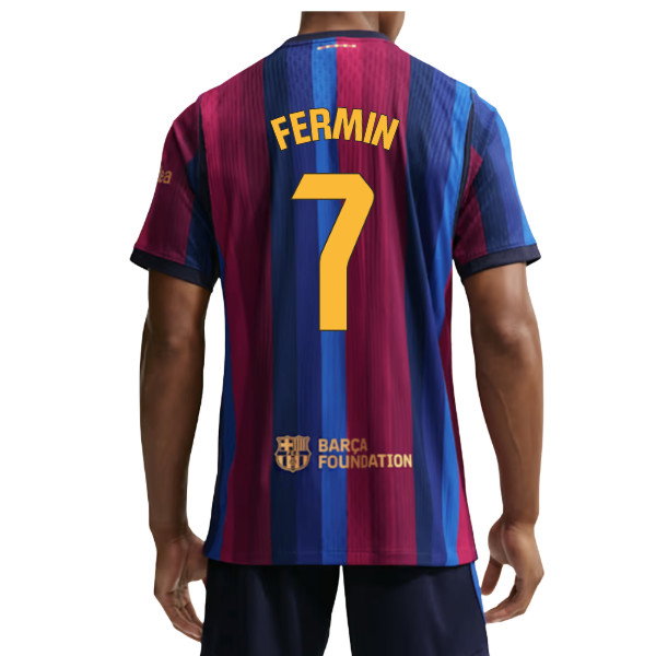 2026-2027 Barcelona Authentic Aero-Fit Match Home Shirt (Fermin 7)