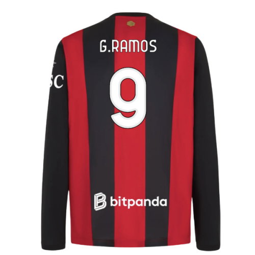 2026-2027 AC Milan Long Sleeve Home Shirt (G.Ramos 9)