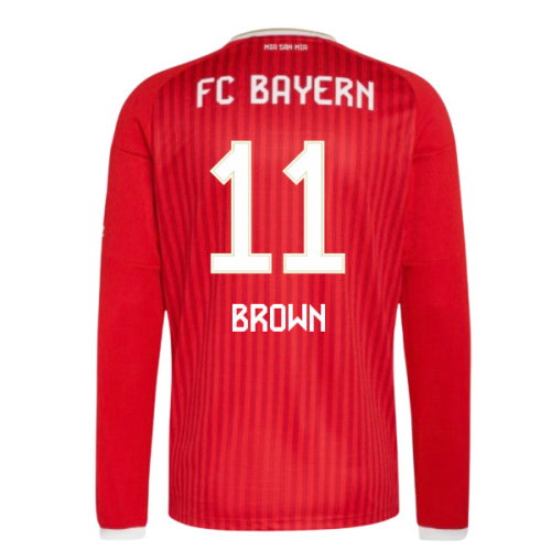 2026-2027 Bayern Munich Long Sleeve Home Shirt (Brown 11)