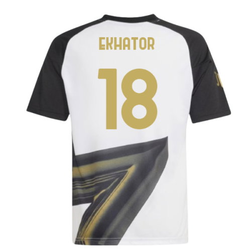 2026-2027 Juventus Pre-Match Shirt (White) - Kids (Ekhator 18)