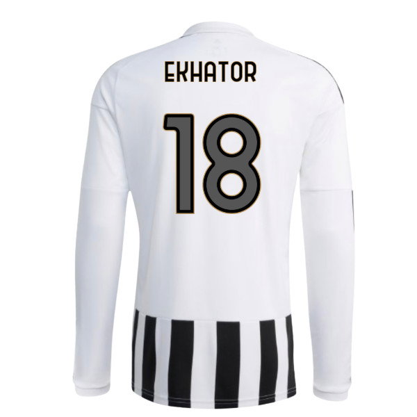 2026-2027 Juventus Long Sleeve Home Shirt (Ekhator 18)