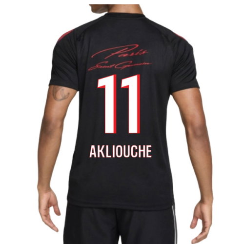 2026-2027 PSG Strike Training Shirt (Black) (Akliouche 11)