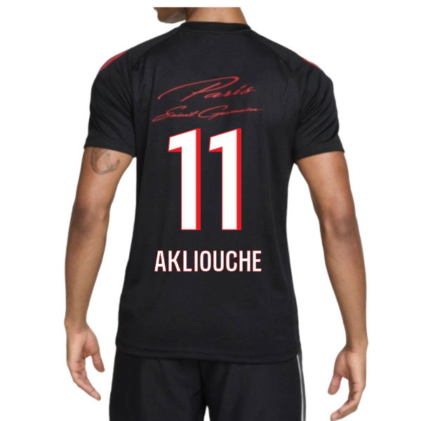 2026-2027 PSG Strike Training Shirt (Black) (Akliouche 11)