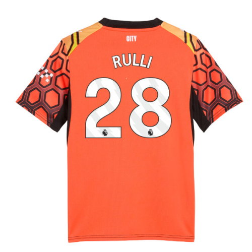 2026-2027 Man City Goalkeeper Shirt (Orange) - Kids (Rulli 28)