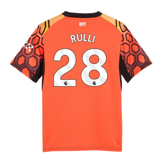 2026-2027 Man City Goalkeeper Shirt (Orange) - Kids (Rulli 28)