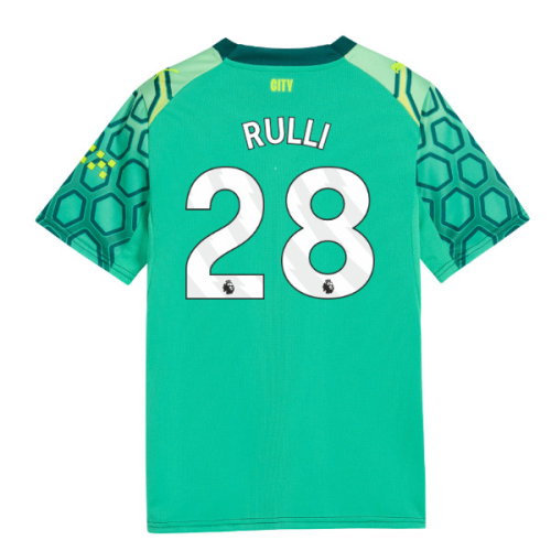2026-2027 Man City Goalkeeper Shirt (Green) - Kids (Rulli 28)