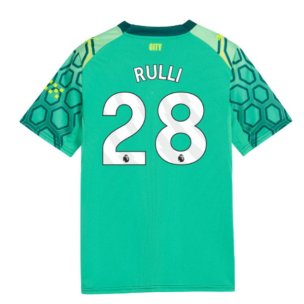 2026-2027 Man City Goalkeeper Shirt (Green) - Kids (Rulli 28)