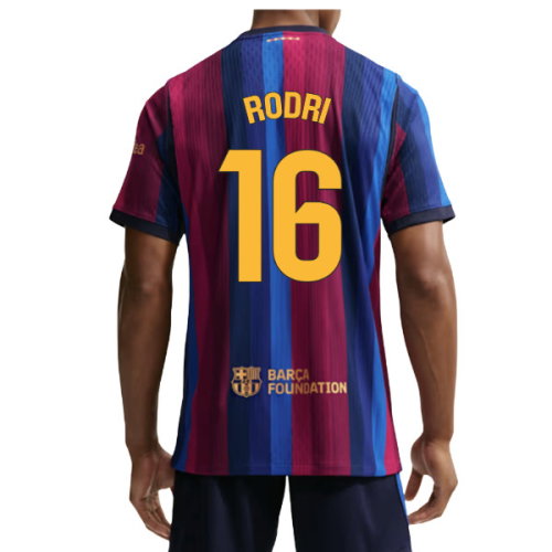 2026-2027 Barcelona Authentic Aero-Fit Match Home Shirt (Rodri 16)