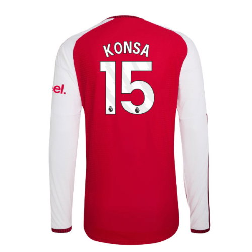 2026-2027 Arsenal Authentic Long Sleeve Home Shirt (Konsa 15)