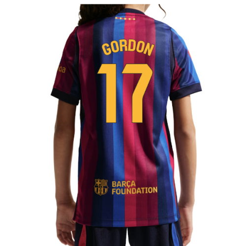 2026-2027 Barcelona Home Shirt (Kids) (Gordon 17)