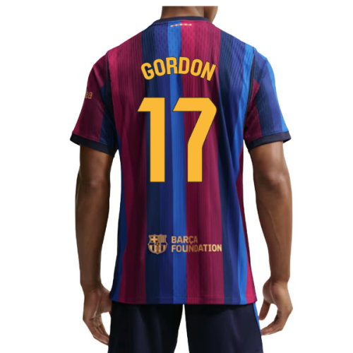2026-2027 Barcelona Authentic Aero-Fit Match Home Shirt (Gordon 17)