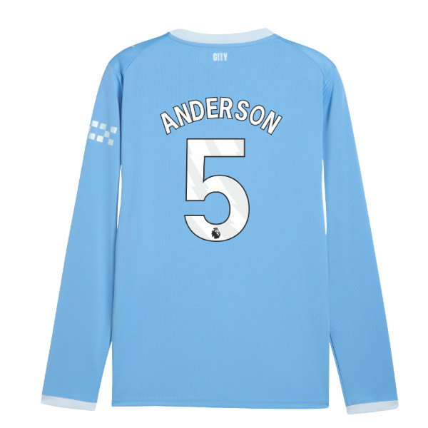 2026-2027 Man City Home Long Sleeve Shirt (Anderson 5)