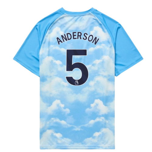 2026-2027 Man City Warm Up Jersey (Icy Blue) - Kids (Anderson 5)
