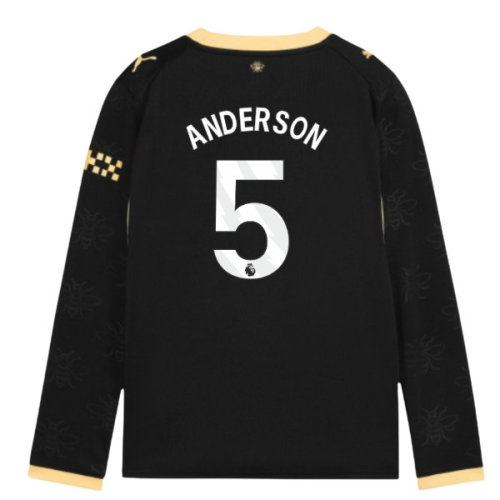 2026-2027 Man City Away Long Sleeve Shirt (Kids) (Anderson 5)