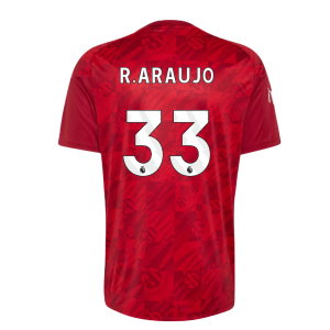 2026-2027 Liverpool Pre-Match Warm Up Shirt (Active Maroon) (R.Araujo 33)