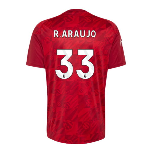 2026-2027 Liverpool Pre-Match Warm Up Shirt (Active Maroon) (R.Araujo 33)