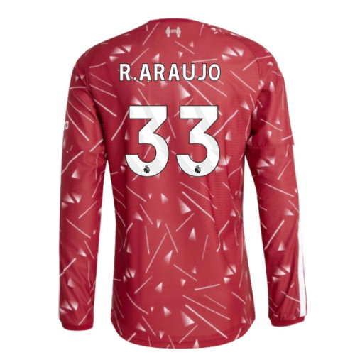 2026-2027 Liverpool Authentic Long Sleeve Home Shirt (R.Araujo 33)