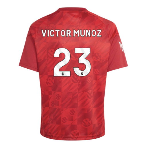 2026-2027 Liverpool Pre-Match Warm Up Shirt (Active Maroon) - Kids (Victor Munoz 23)