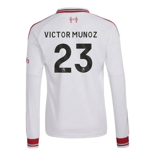2026-2027 Liverpool Long Sleeve Away Shirt (Kids) (Victor Munoz 23)