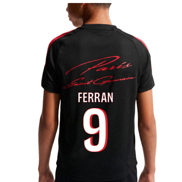 2026-2027 PSG Strike Training Shirt (Black) - Kids (Ferran 9)