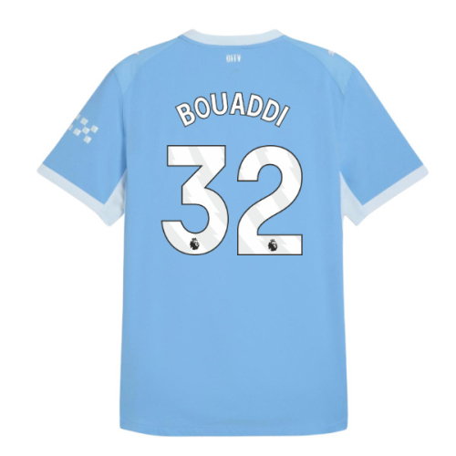 2026-2027 Man City Authentic Home Shirt (Bouaddi 32)