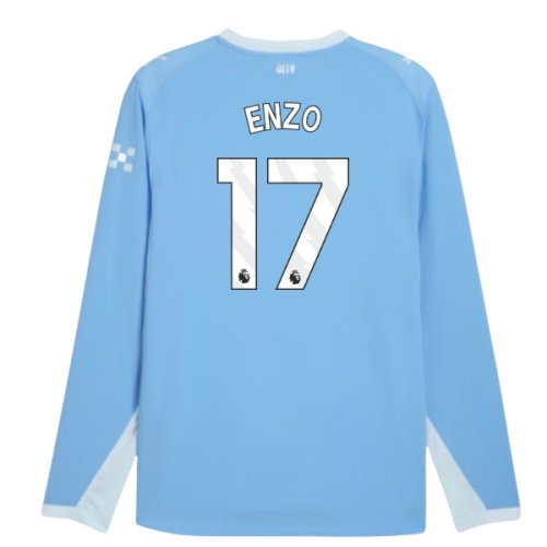 2026-2027 Man City Authentic Long Sleeve Home Shirt (Enzo 17)