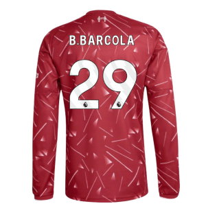 2026-2027 Liverpool Pre-Match Warm Up Shirt (Active Maroon) - Kids (B.Barcola 29)