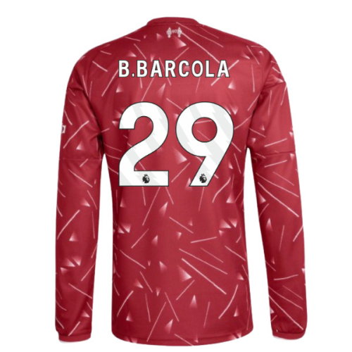 2026-2027 Liverpool Pre-Match Warm Up Shirt (Active Maroon) - Kids (B.Barcola 29)