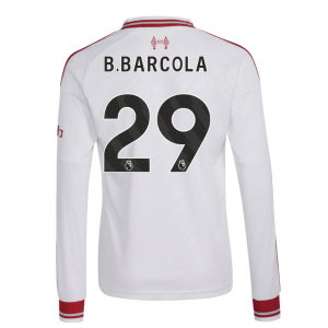 2026-2027 Liverpool Authentic Long Sleeve Away Shirt (B.Barcola 29)