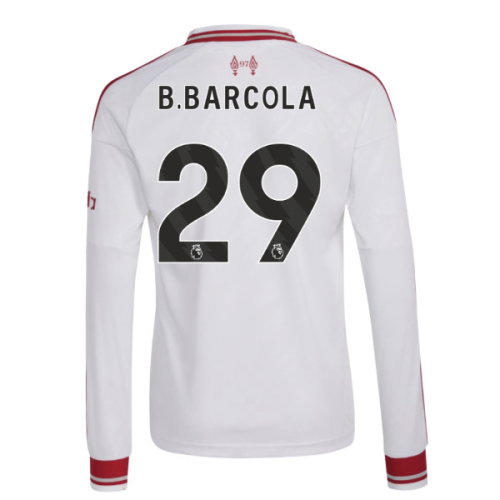 2026-2027 Liverpool Authentic Long Sleeve Away Shirt (B.Barcola 29)