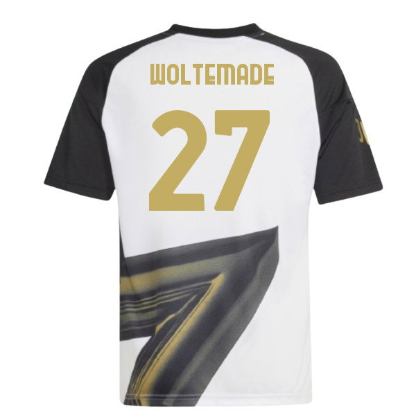 2026-2027 Juventus Pre-Match Shirt (White) - Kids (Woltemade 27)