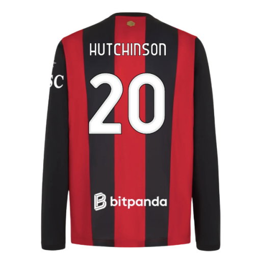 2026-2027 AC Milan Long Sleeve Home Shirt (Hutchinson 20)