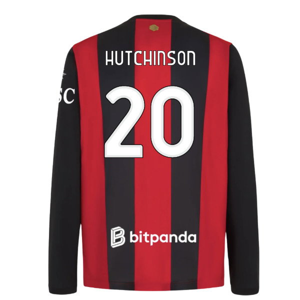 2026-2027 AC Milan Long Sleeve Home Shirt (Hutchinson 20)