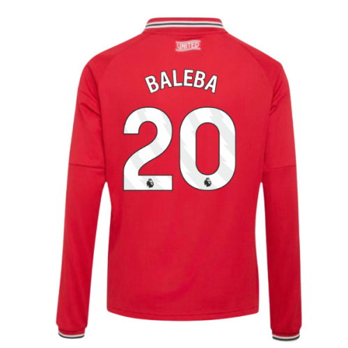 2026-2027 Man Utd Long Sleeve Home Shirt (Kids) (Baleba 20)