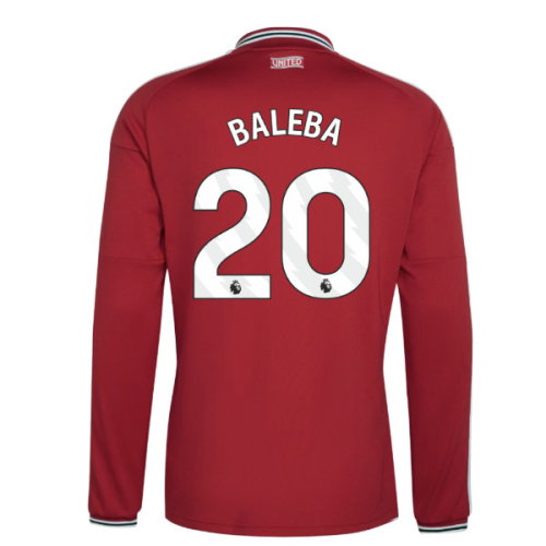 2026-2027 Man Utd Long Sleeve Home Shirt (Baleba 20)