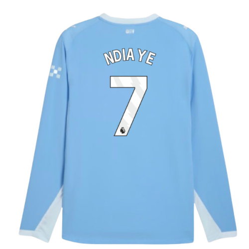 2026-2027 Man City Authentic Long Sleeve Home Shirt (Ndiaye 7)