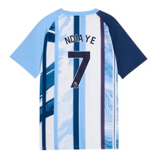 2026-2027 Man City Warm Up Jersey (White/Blazing Blue) - Kids (Ndiaye 7)