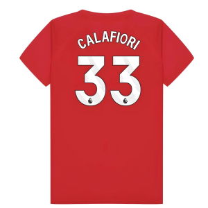 Arsenal Poly T-Shirt (Red) - Kids (Calafiori 33)