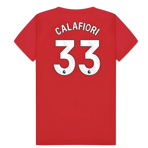 Arsenal Poly T-Shirt (Red) - Kids (Calafiori 33)