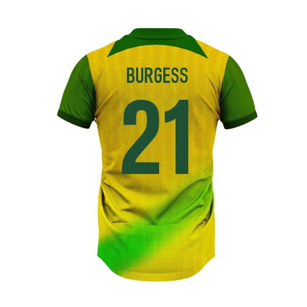 Australia Socceroos Home Supporter Jersey Adult Short Sleeve (Burgess 21)