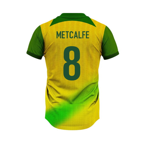 Australia Socceroos Home Supporter Jersey Adult Short Sleeve (Metcalfe 8)