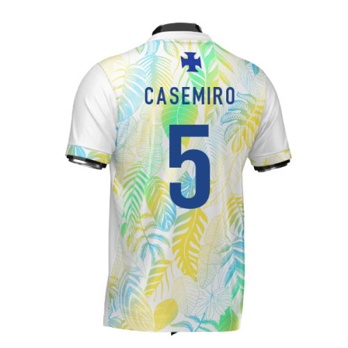 Brazil DNA White Concept Football Jersey (Wolvate) Adult Short Sleeve (Casemiro 5)